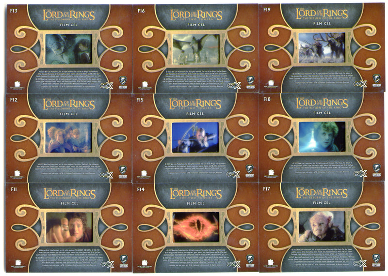 2022 Cryptozoic CZX Middle Earth Film Cel Trading Card Set F1-F19 - TvMovieCards.com