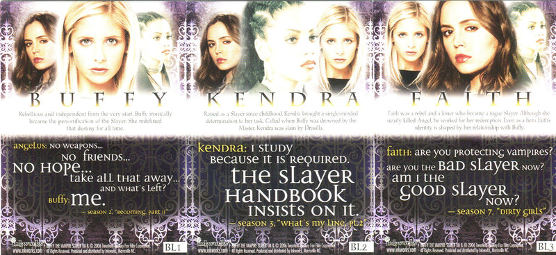 Buffy The Vampire Slayer Memories Box Loader Chase Card Set BL1 - BL3 - TvMovieCards.com