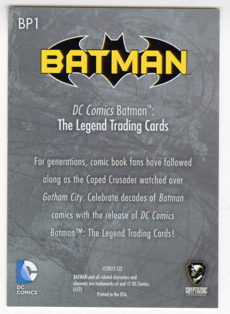 2013 DC Comics Batman: The Legend BP1 Promo Album Exclusive Trading Card