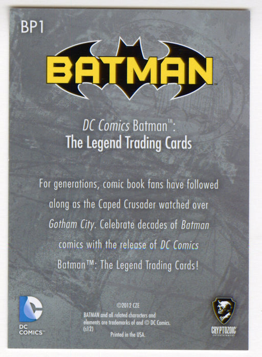 2013 DC Comics Batman: The Legend BP1 Promo Album Exclusive Trading Card - TvMovieCards.com