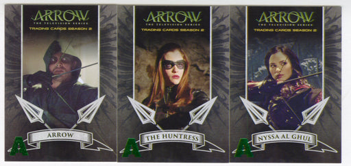 2015 Arrow Season 2 Green A Foil Stamp Parallel Archers Chase Card Set A1-A3 - TvMovieCards.com