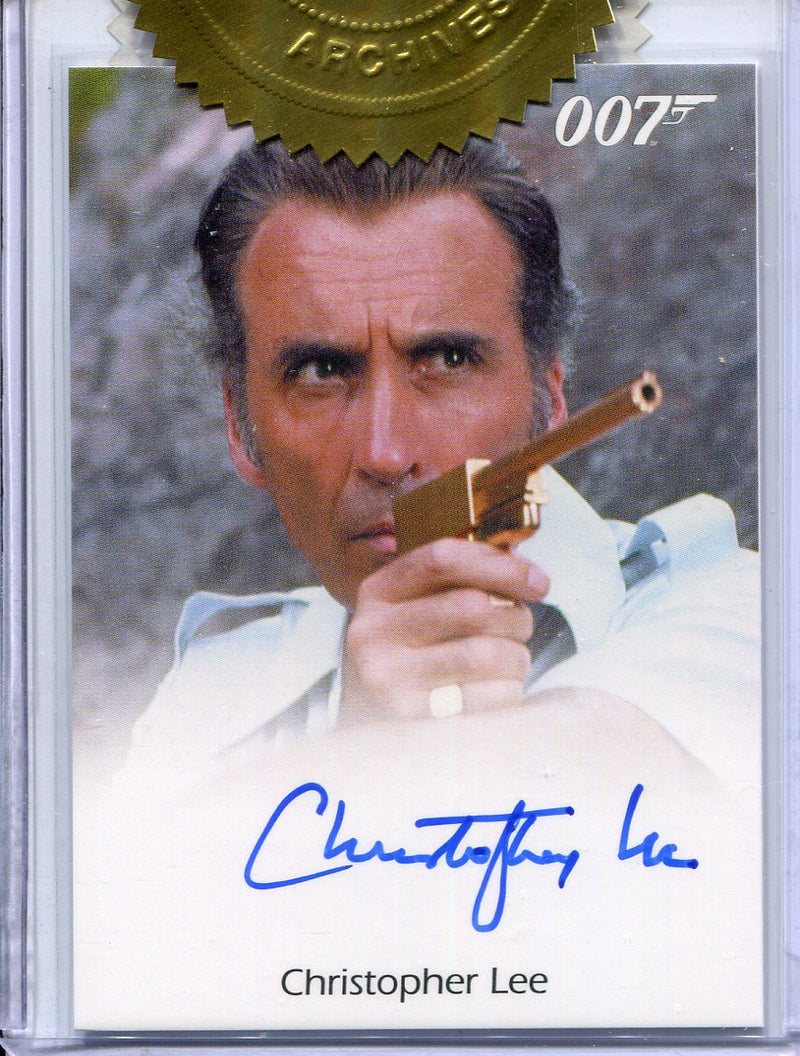 James Bond Archives Final Edition Christopher Lee Incentive Autograph Card