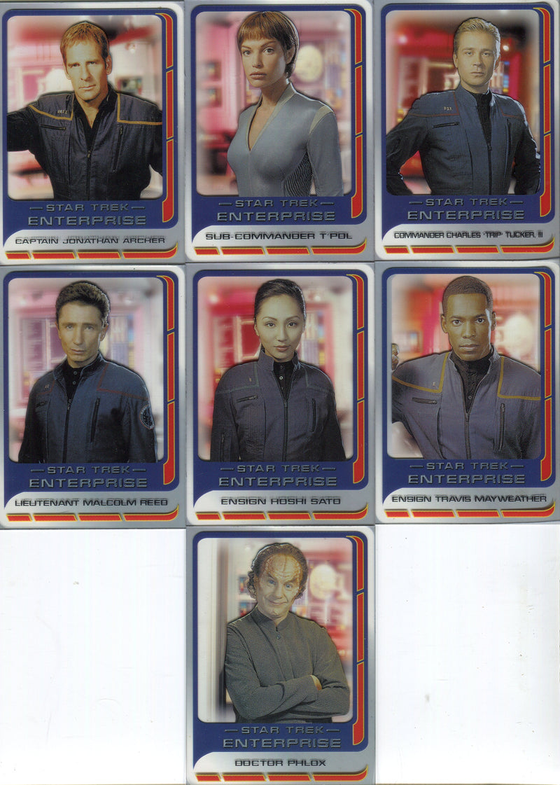 Star Trek Enterprise Season 3 The Crew Clear Chase Card Set CC1 - CC7 2204