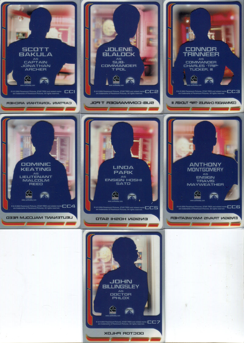 Star Trek Enterprise Season 3 The Crew Clear Chase Card Set CC1 - CC7 2204