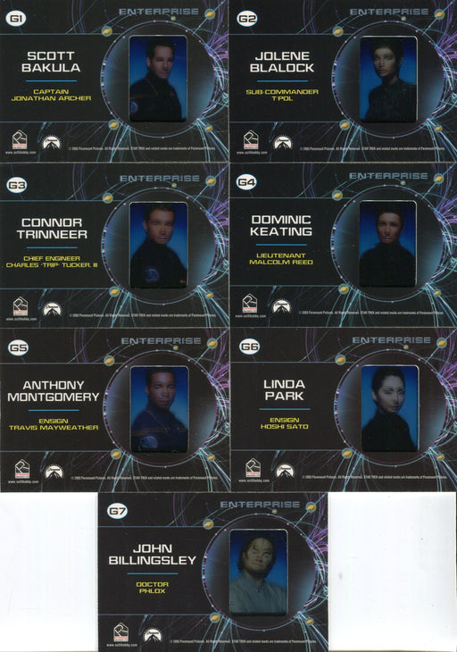 Star Trek Enterprise Season 2 Gallery Film Cell Chase Card Set G1 - G7 2003 - TvMovieCards.com