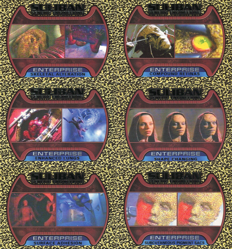 Star Trek Enterprise Season 1 Suliban Genetic Engineering Chase Card Set S1-6 - TvMovieCards.com
