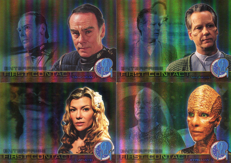 Star Trek Enterprise Season 1 First Contact Foil Chase Card Set F1 - F12 2000 - TvMovieCards.com