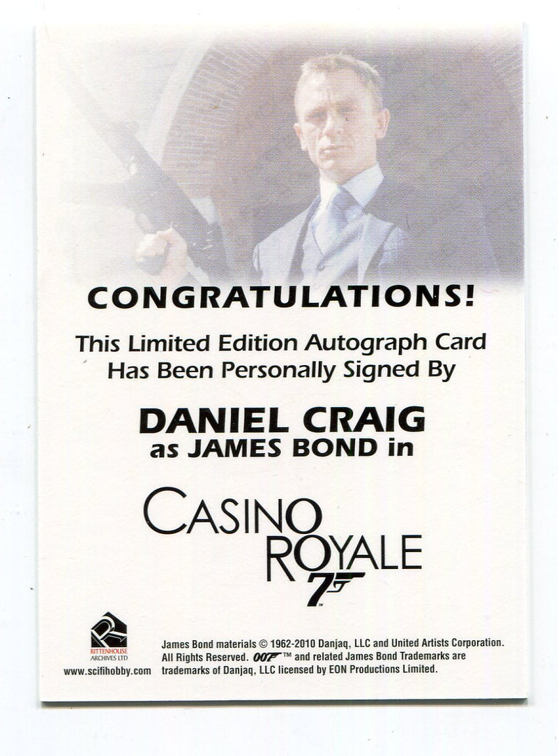 James Bond Heroes & Villains Daniel Craig Autograph Card