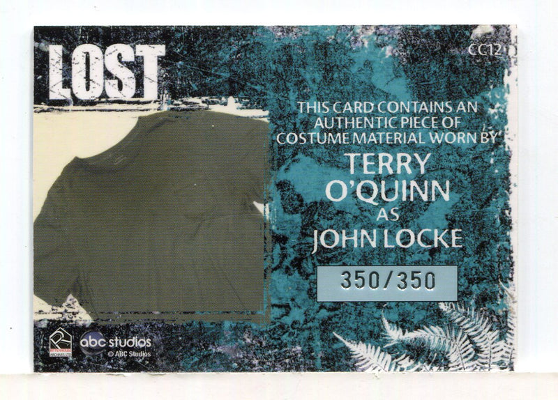 Lost Relics Terry O'Quinn as John Locke Relic Costume Card CC12 #350/350