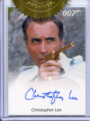 James Bond Archives Final Edition Christopher Lee Incentive Autograph Card - TvMovieCards.com