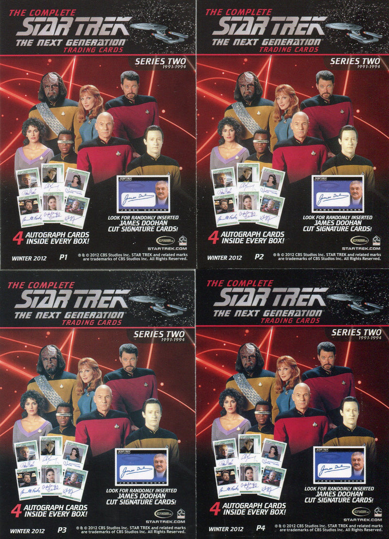 Star Trek TNG Complete The Next Generation Series 2 Promo Card Set P1 P2 P3 P4