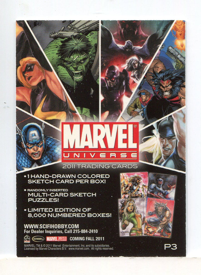 Marvel Universe 2011 Trading Card Album with P3 Rittenhouse Archives