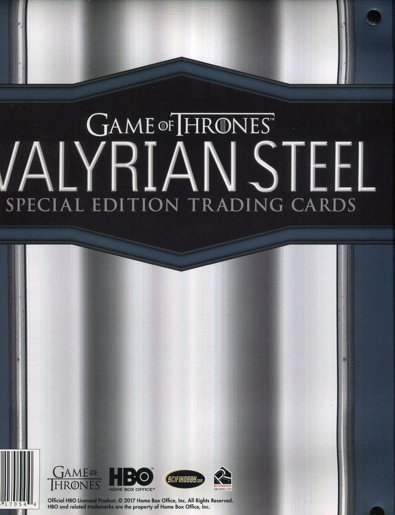 Game of Thrones Valyrian Steel Special Edition Trading Card Album + 1A