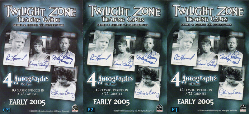Twilight Zone 4 Science and Superstition Promo Card Lot 3 Cards