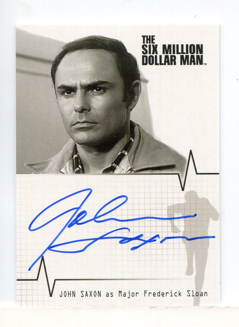 Six Million Dollar Man 1 & 2 John Saxon Major Frederick Sloan Autograph Card A5