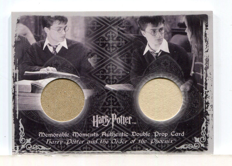 Harry Potter Memorable Moments 2 Book Cover Page Double Prop Card HP P9 #039/190
