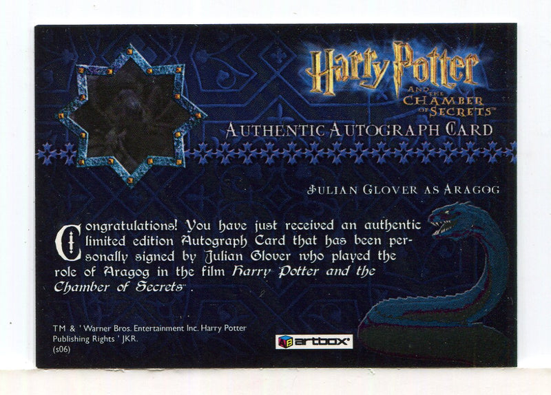 Harry Potter and the Chamber of Secrets Julian Glover Autograph Card
