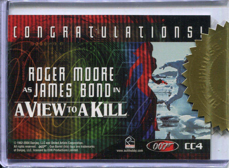 James Bond Dangerous Liaisons Roger Moore Case Topper Costume Card CC4