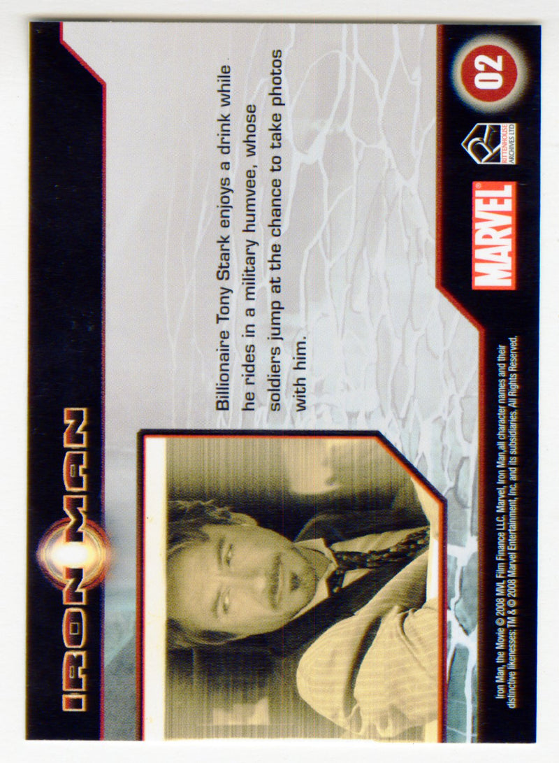 (4) 2008 Iron Man Movie #2 Trading Card - Billionaire Tony Stark Robert Downey Jr