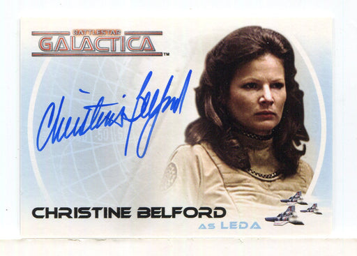 Battlestar Galactica Colonial Warriors Christine Belford Autograph Card A21 - TvMovieCards.com