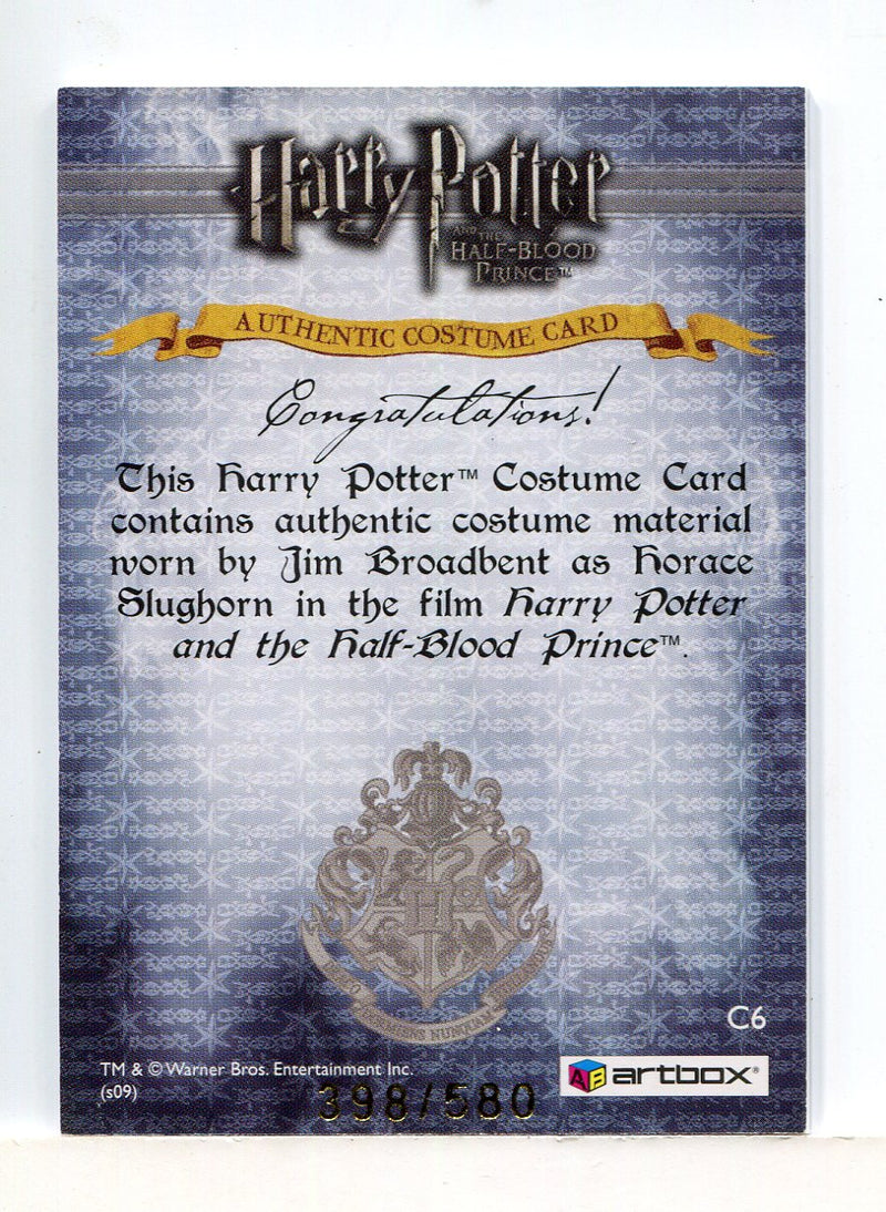 Harry Potter Half Blood Prince Horace Slughorn Costume Card HP C6 #398/580