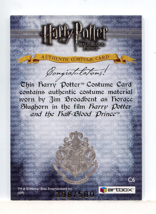 Harry Potter Half Blood Prince Horace Slughorn Costume Card HP C6 #398/580 - TvMovieCards.com
