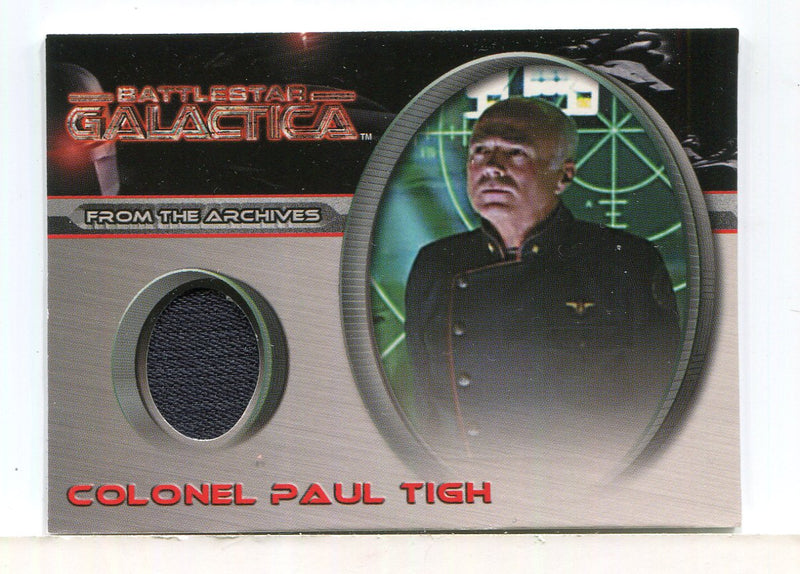 Battlestar Galactica Premiere Edition Colonel Paul Tigh Costume Card CC8