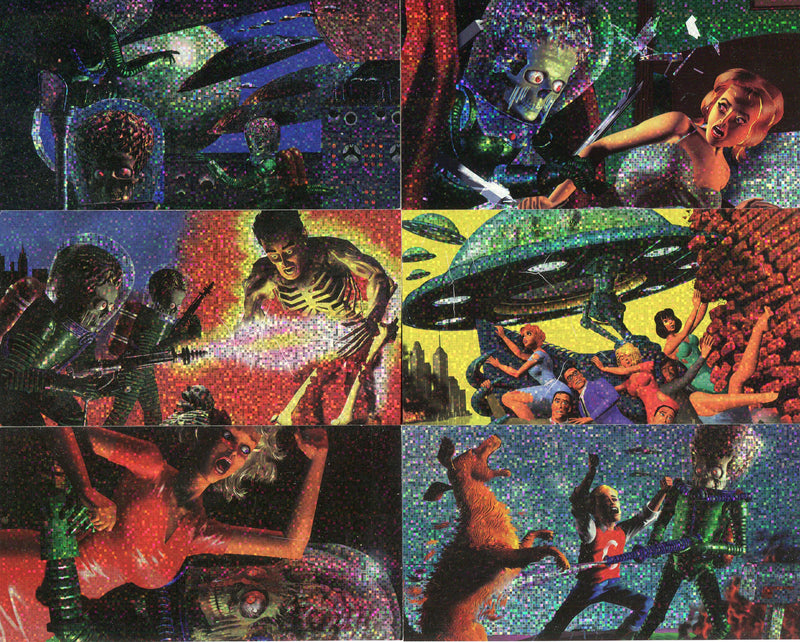 1996 Mars Attacks Movie Widevision Destruct-O-Rama Chase Card Set MA1-6