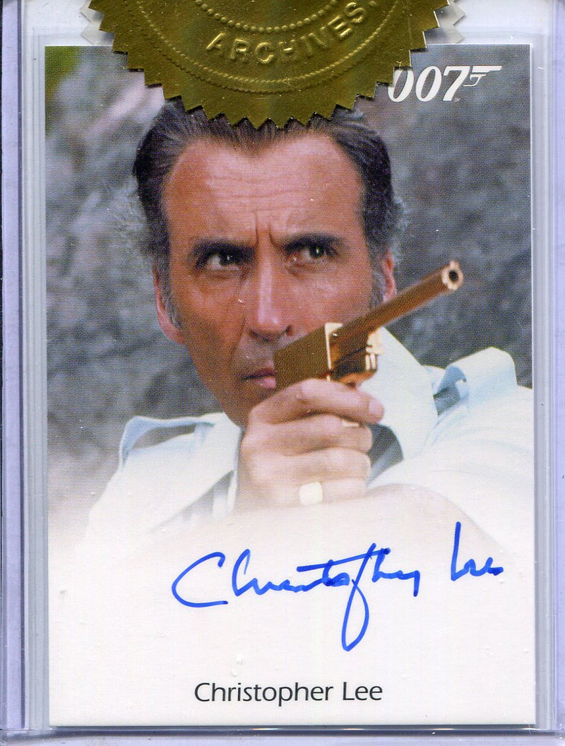 James Bond Archives Final Edition Christopher Lee Incentive Autograph Card