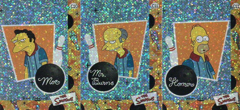 Simpsons Collectable Stickers Prism Chase Card Set (12) Artbox 2000