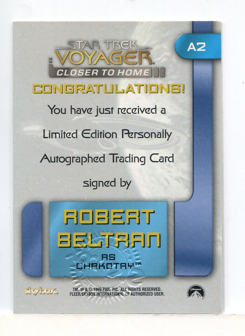 Star Trek Voyager Closer to Home Robert Beltran Chakotay Autograph Card A2