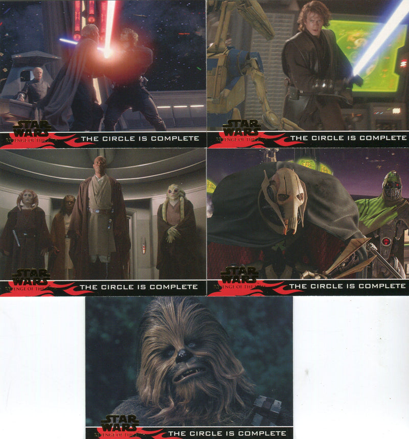 Star Wars Revenge of the Sith Promo Card Set P1 thru P5 Topps 2005