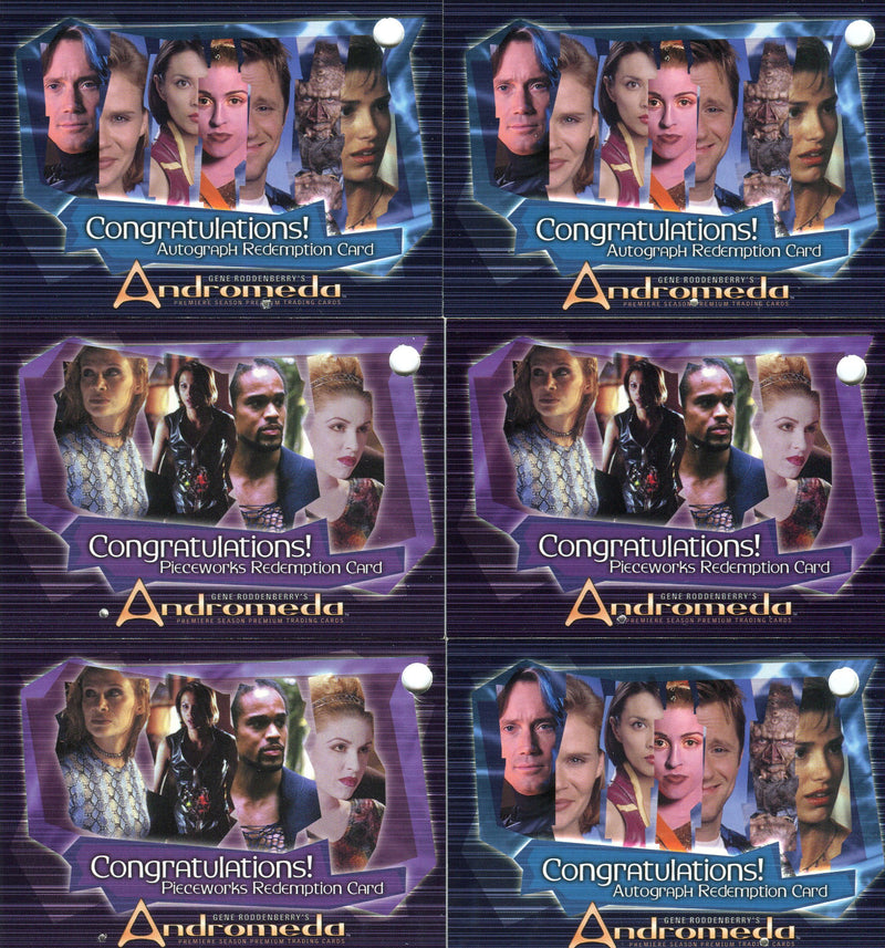 Andromeda Invalid Redemption Card Lot 6 Cards Inkworks 2001