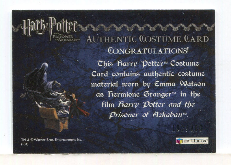 Harry Potter Prisoner Azkaban Emma Watson Hermione Costume Card HP #102/900