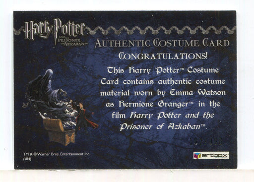 Harry Potter Prisoner Azkaban Emma Watson Hermione Costume Card HP #102/900 - TvMovieCards.com