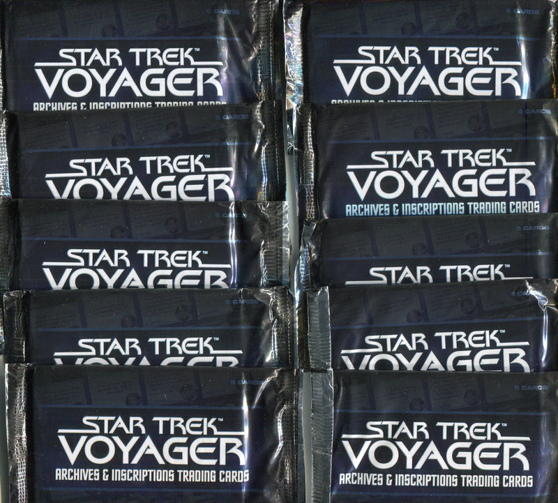 Star Trek Voyager Autographs & Inscriptions Trading Card Pack Lot (10) Sealed Packs