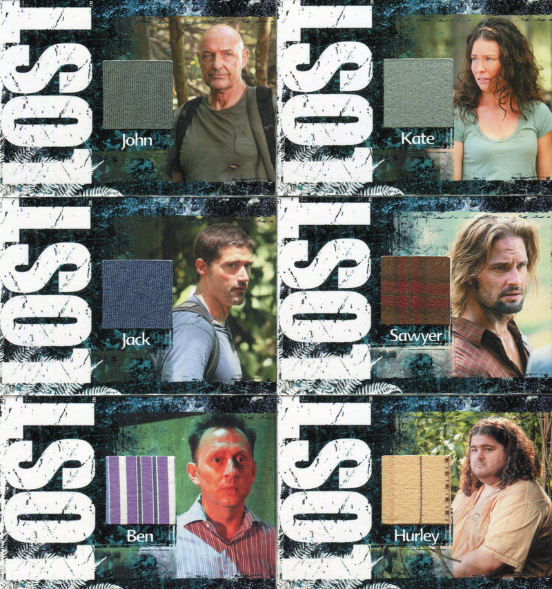 Lost Archives Relic Costume Card Set 6 Cards Rittenhouse 2010