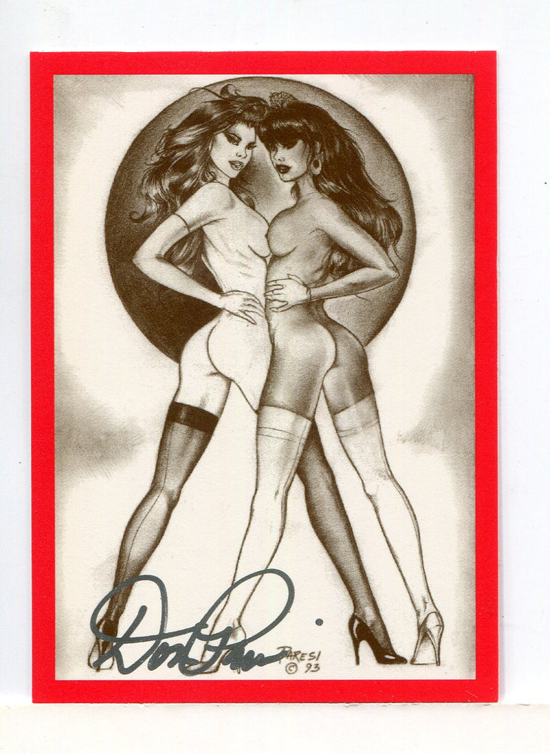 1994 Vampires and Vixens Don Paresi Signed Trading Card #51 Devilish Duet