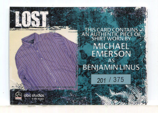 Lost Archives Michael Emerson as Benjamin Linus Relic Costume Card #201/375 - TvMovieCards.com
