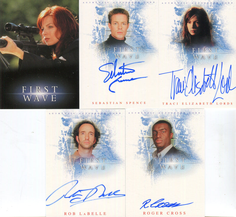 First Wave Autograph Card Set 4 Autograph Cards and 1 Promo Card - TvMovieCards.com