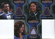 Battlestar Galactica Colonial Warriors Costume Card Set CC2 thru CC12 - TvMovieCards.com