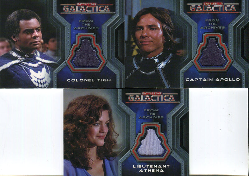 Battlestar Galactica Colonial Warriors Costume Card Set CC2 thru CC12 - TvMovieCards.com