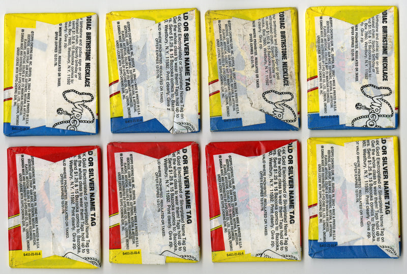 1976 Marvel Super Heroes Sticker Wax Pack Lot of 8 Spiderman Hulk Capt America