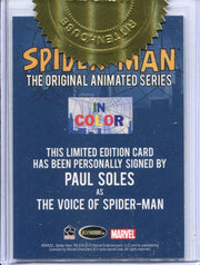 Spider-Man Animated Series Paul Soles Autograph Card & Lenticular Set - TvMovieCards.com
