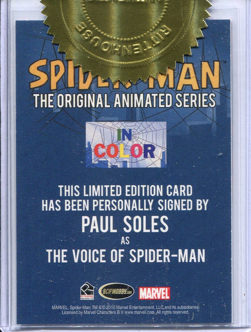 Spider-Man Animated Series Paul Soles Autograph Card & Lenticular Set - TvMovieCards.com