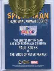 Spider-Man Animated Series Paul Soles Autograph Card & Lenticular Set - TvMovieCards.com