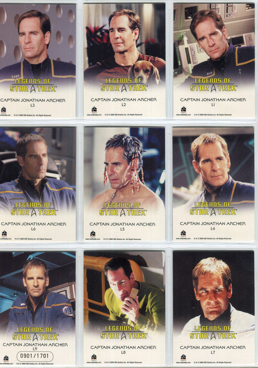 Legends Of Star Trek Series 18: Captain Jonathan Archer Chase Card Set L1-L9 - TvMovieCards.com