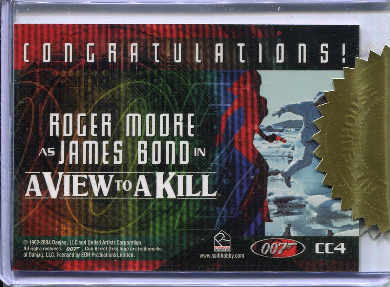 James Bond Dangerous Liaisons Roger Moore Case Topper Costume Card CC4