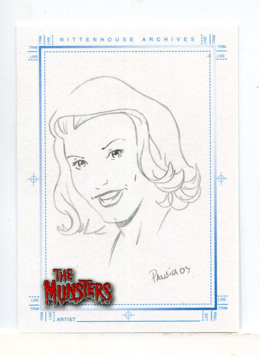 Munsters (2005) Artist Eduardo Pansica Autograph Sketch Card Marilyn Munster - TvMovieCards.com