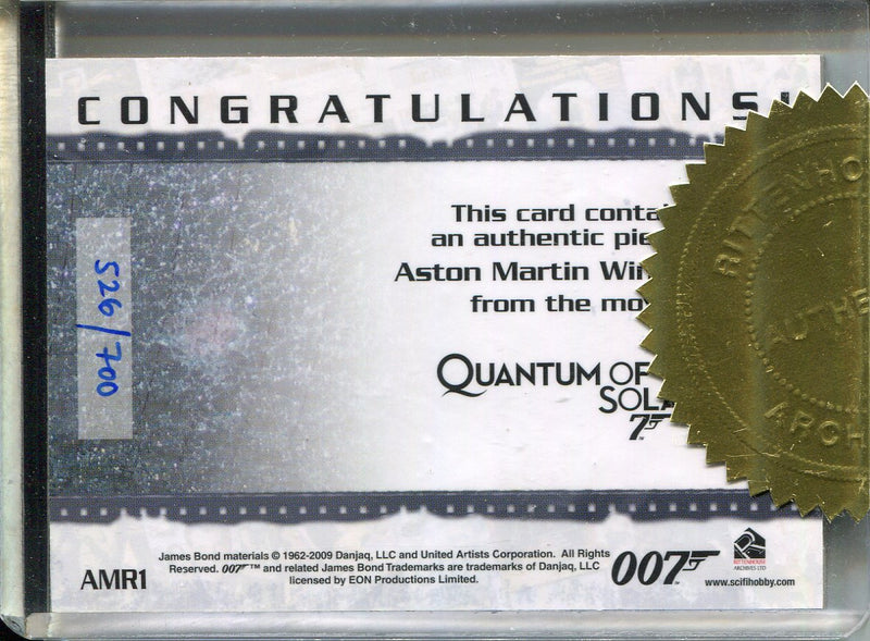 James Bond Archives 2009 Edition Aston Martin Windshield AMR1 Relic Card 526/700